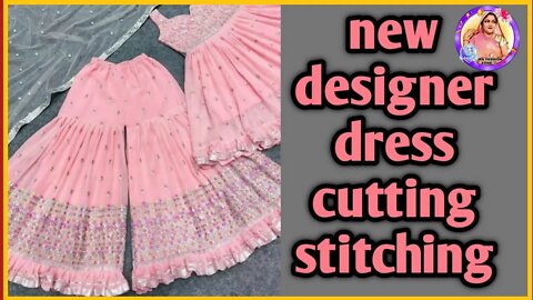 How to cutting and stichting baby dress and frock | cutting and stiching dress design for girl