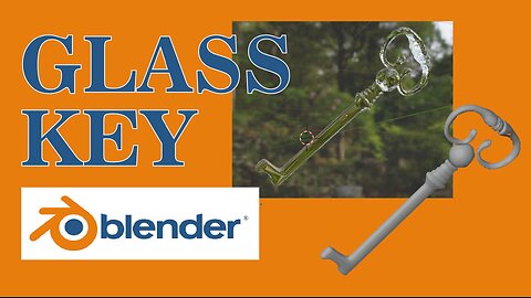 Crystal key tutorial in Blender #blender #key #glass #texture #glassmaterial