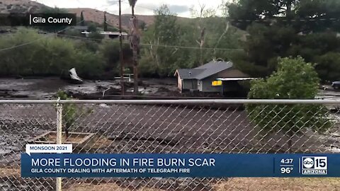 Gila County residents are dealing with aftermath of Telegraph Fire during this week's storm runoff