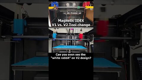 V1 vs. V2 Magnetic IDEX Tool Change Demo. Follow the White Rabbit 🐇
