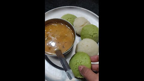 South Indian dish idli sambhar