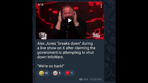 Alex Jones talks about Possible Shut Down