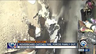 Family of 10 displaced by hoverboard fire in Riviera Beach