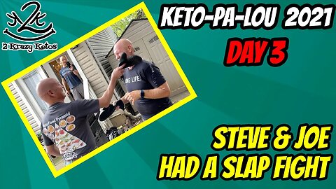 Keto-Pa-Lou-Za day 3 | Joe & Steve had a slap fight | What we eat on vacation while keto