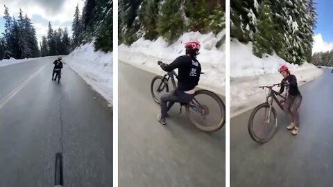 Cycling in the winter surely freeze your mind too
