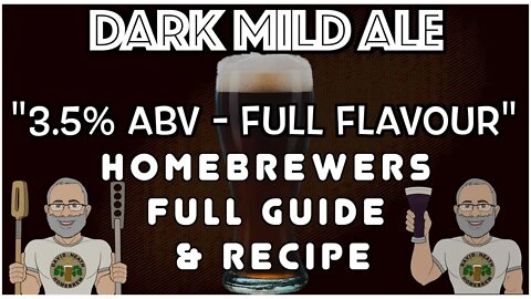 Dark Mild 3.5% ABV Full Flavour Recipe & Full Guide For Homebrewers