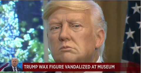 Donald Trump WAX Figure Vandalized PUNCHED, BEAT UP, & SCRATCHED