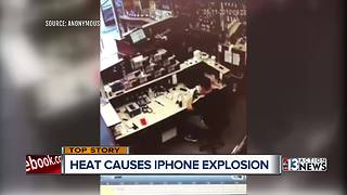 Phone explosion caught on camera
