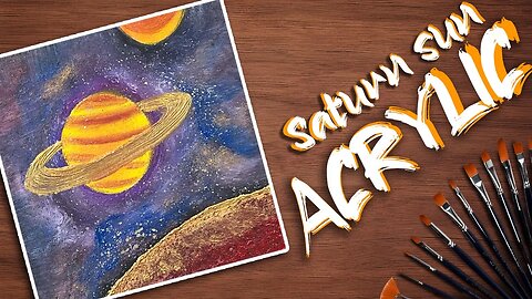 How to Paint Saturn Sun | Acrylic Painting | Step-by-Step Tutorial