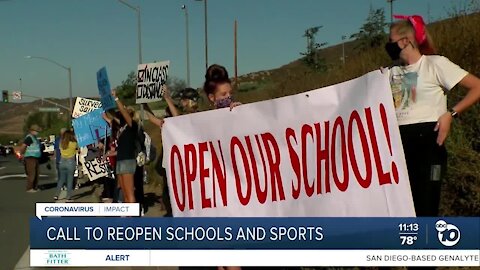 East County parents rally to reopen school and sports