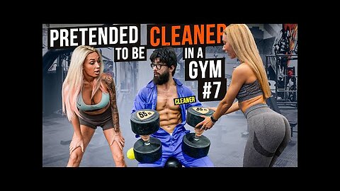 CRAZY CLEANER shocks GIRLS in a GYM prank | Aesthetics in Public