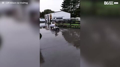 Ce papa a construit un bateau pour l'anniversaire de son fils