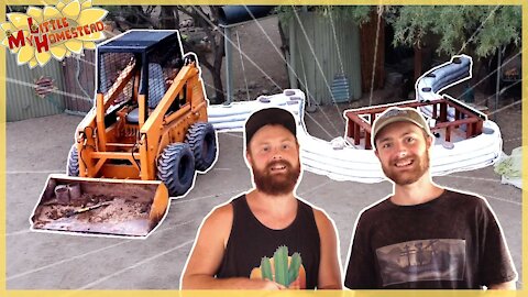 Outdoor Tub Earthbag, G&E Install Laminate Wood Flooring & Homemade Oil Paint | Weekly Peek Ep245