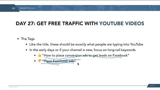day 27 free traffic on youtube