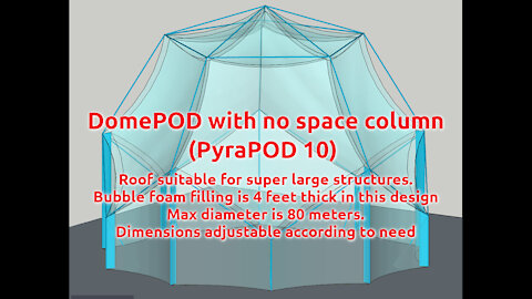 Do not want to see any support post inside PyraPOD? Check this one, the simplest DomePOD we designed