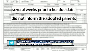 Woman accused of stealing from couple in adoption scam