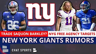 Giants Rumors: Trade Saquon Barkley? + Giants Free Agency Targets Ft. Cole Beasley & Jabrill Peppers