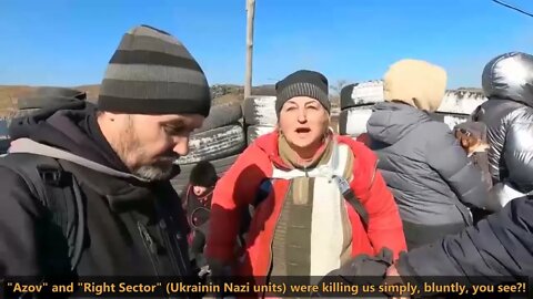 Refugees confirm that Ukrainian nazis from "Azov" and "Right Sector" shell their houses