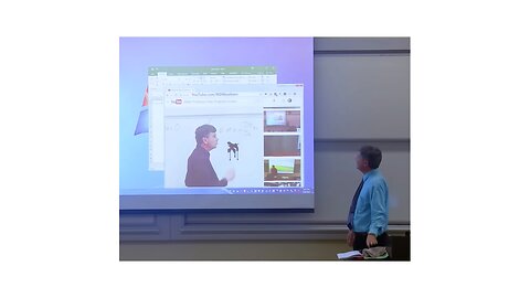 Math Professor Fixes Projector Screen