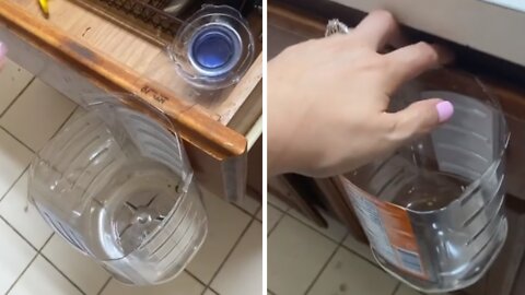 Woman displays her parent's unique kitchen life hack