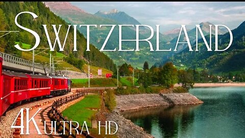Switzerland • Swiss Alps Train Rides | Relaxation Film | Relaxing music | 4k video HD
