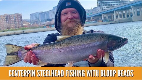 Centerpin Steelhead Fishing With Bloop Beads / Winter Float Fishing / Grand River Steelhead Fishing
