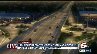 Construction on new roundabout interchange begins Monday in Carmel