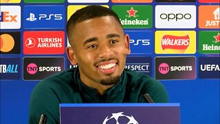 'Yesterday some players were putting the CHAMPIONS LEAGUE MUSIC ON!' | Gabriel Jesus | Arsenal v PSV
