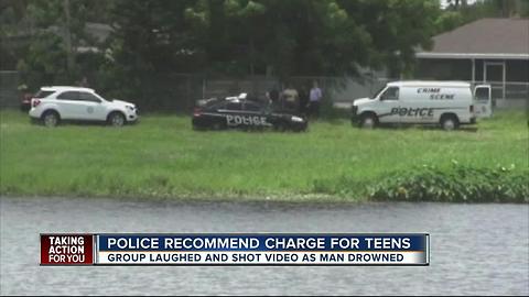Police pursue misdemeanor charges against teens who they say recorded man's drowning