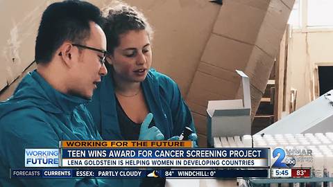 18-year-old from Arnold wins award for cervical cancer screening project in developing countries