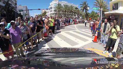 (POV) What It's Like To Drive Through the Gumball 3000 Starting Grid (Miami, FL)