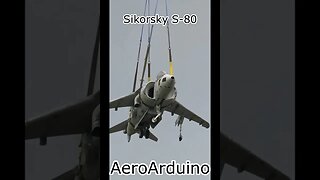 Watch Huge Sikorsky S 80 Carrying AV8B #Aviation #Fly #AeroArduino