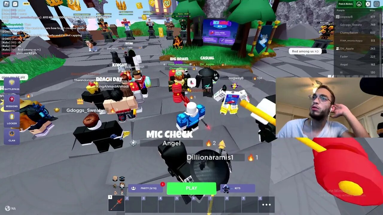 🙀 ROBLOX BEDWARS!! PLAYING WITH VIEWERS!! 😸 | !roblox | !commands |  !socials