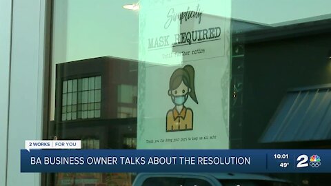 Broken Arrow business owner talks about mask resolution