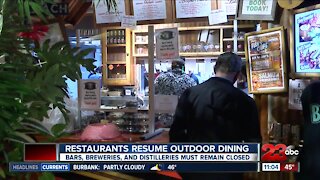 Bakersfield restaurants offer outdoor dining again after months of following state orders
