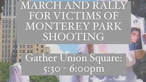 The #MontereyPark Rally Union Square to Kim Lau Park 1/23/23 hosted by @GAGnoguns @MomsDemand