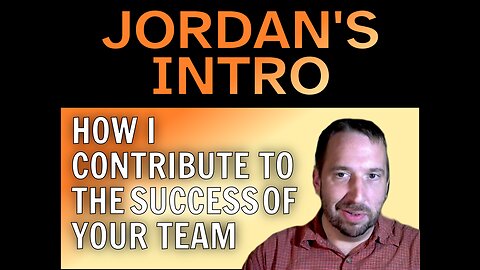 Jordan Hewitt - Tech Creation Lead Intro Video