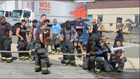 Hose Operations Training for Junior Firefighters - Lynbrook Fire Department