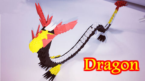 3D Origami Dragon Tutorial - how to make origami Dragon