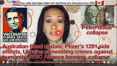 Australian flood update, Pfizer’s 1291 side effects, Ukraine committing crimes against humanity, BRI