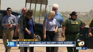 Homeland Security Secretary Kirstjen Nielsen visits border fence project in Calexico