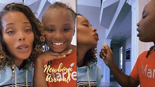 Kevin McCall & Eva Marcille's Daughter Marley Shows Mom How To Properly Apply Lip Gloss! 💄