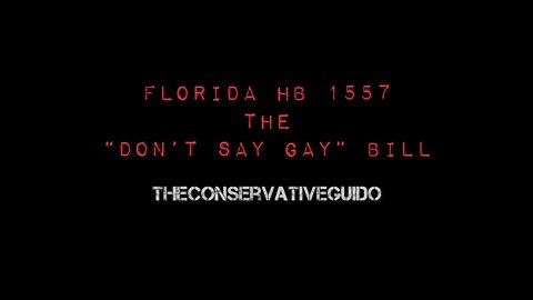 Florida HB 1557 AKA The “Don’t Say Gay” Bill