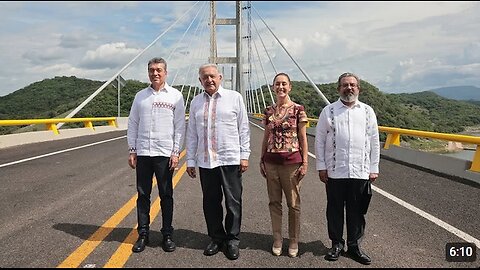 Inauguración del puente La Concordia, desde Chiapas