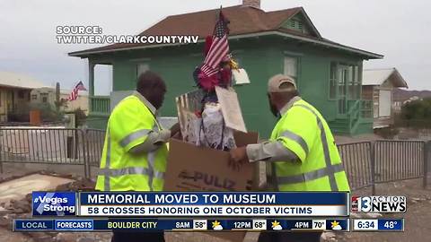 Mass shooting crosses moved to museum