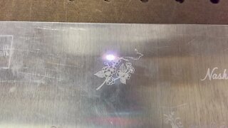 Laser engraving.