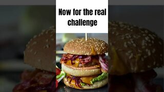 Burger Food Challenge 😂 Bet You can't Do it #shorts