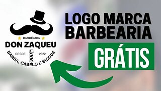 COMO CRIAR LOGO PARA BARBEARIA GRÁTIS E FÁCIL