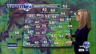 Sunshine and warmer air for Saturday across the Front Range