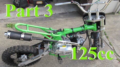 Part 3 125cc Pit Bike Mini Bike Build. Trash to Treasure.